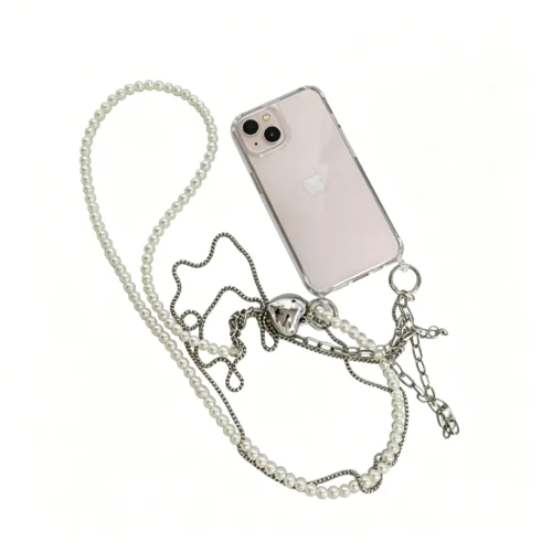 Mode-Längskette-Hülle mit Perlen für iPhone