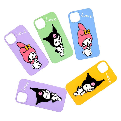 My Melody & Kuromi Silikon-Handyhüllen, Niedlich 3D Cartoon Schutzcover